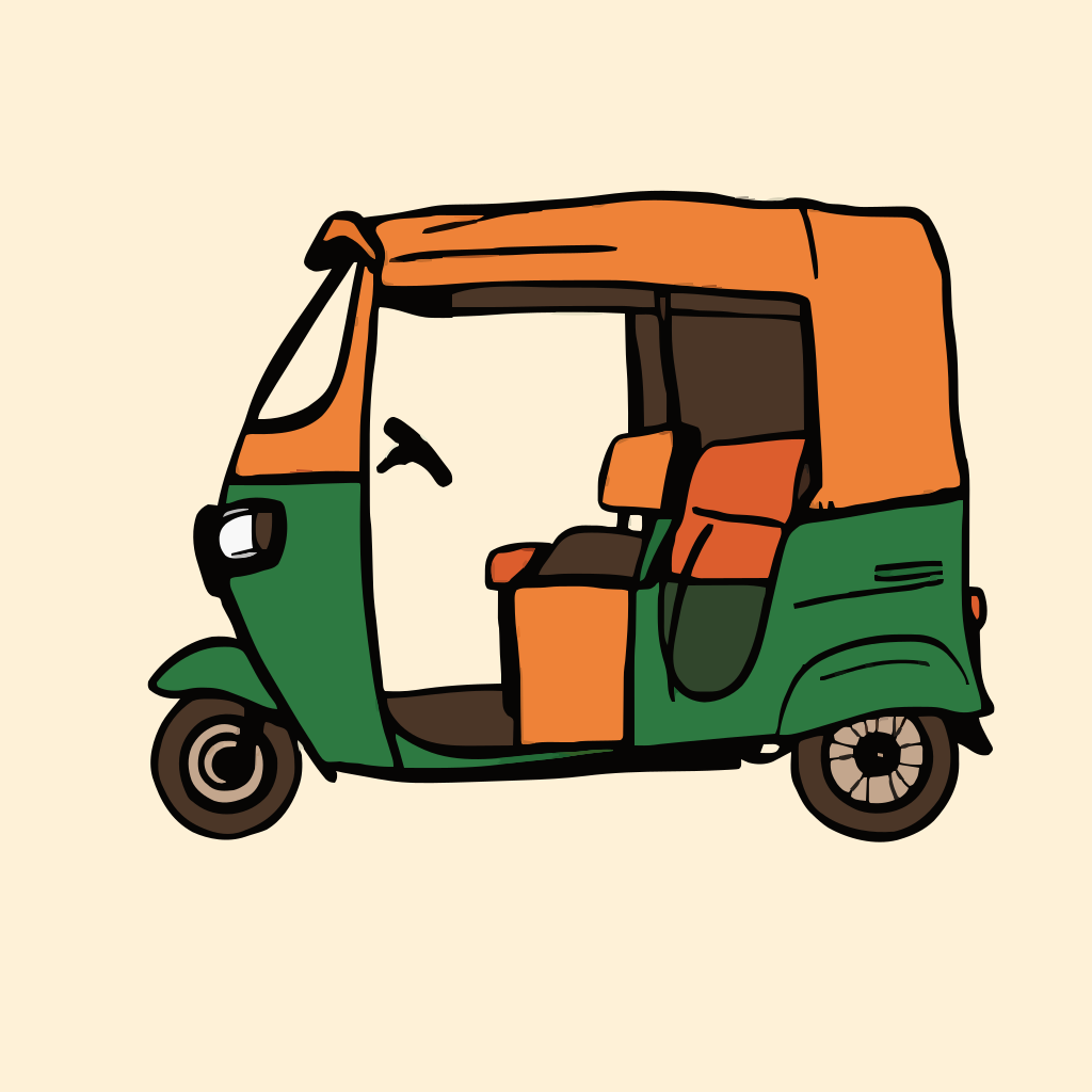 Auto Rickshaw in a city