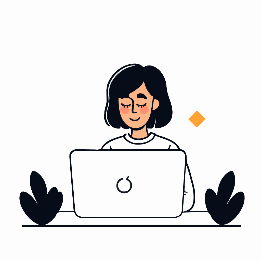 Girl working on Macbook