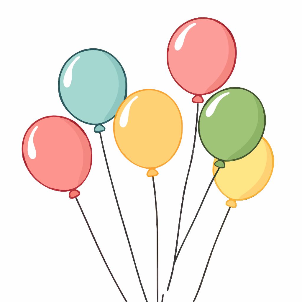 Shaking Balloons in the air multiple colors